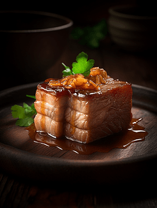 美食红烧肉摄影照片_传统模式红烧肉图片