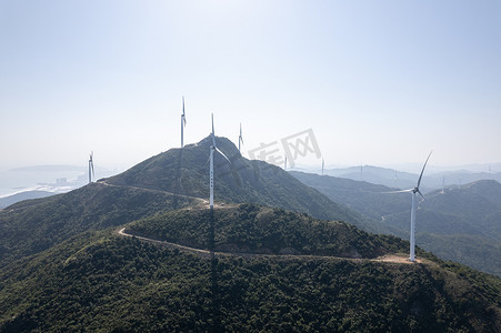 港风电商摄影照片_风电风能风车新能源绿色清洁能源
