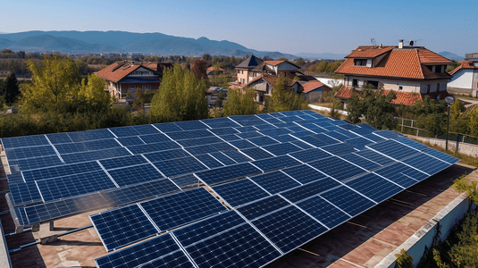 新能源光伏太阳能发电站摄影图