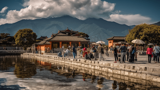 旅游度假摄影照片_云南大理古镇旅游度假摄影图