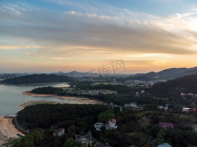 广州日落摄影照片_广州郊区的湖泊美景