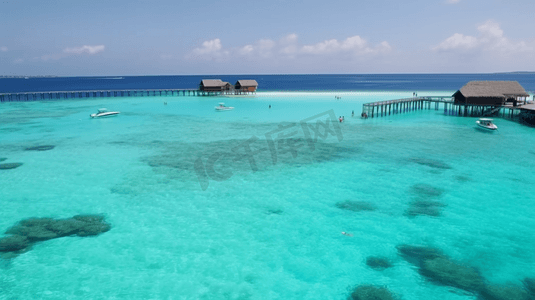 马尔代夫旅游度假海景海洋天空摄影图