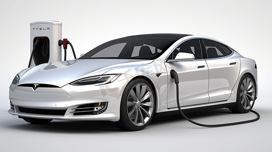 新能源汽车充电桩摄影图