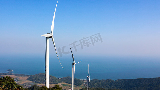 环境保护摄影照片_风电风能风车新能源
