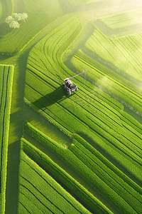 食用菌生产地摄影照片_无人机航拍智慧农业生产