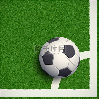 足球背景图片_草地上的足球