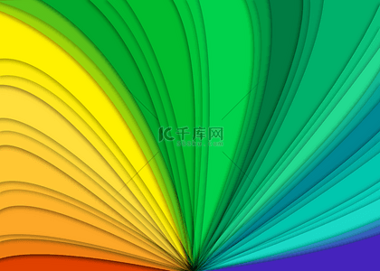 彩虹抽象线条背景图片_彩虹现代抽象线条背景
