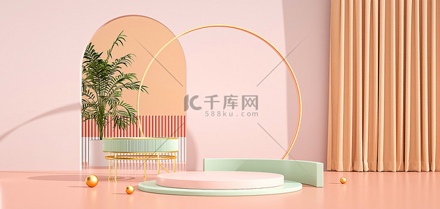 几何底座背景图片_c4d展台产品底座c4d