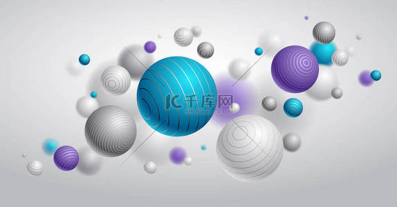 文摘:球体矢量背景、线装饰飞行球的组成、三维混合现实球体、场效应的实际深度.