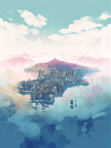 杭州会徽背景图片_杭州西湖地标建筑背景