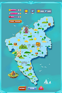 印尼地图背景图片_游戏地图过关地图