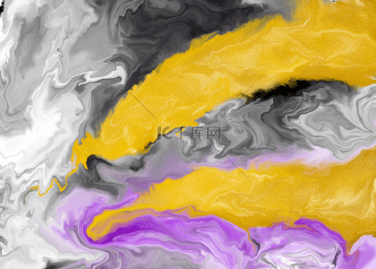 流体抽象灰紫色金箔背景