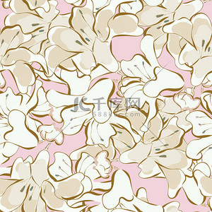 Seamless pattern with azaleas. Stylized watercolor