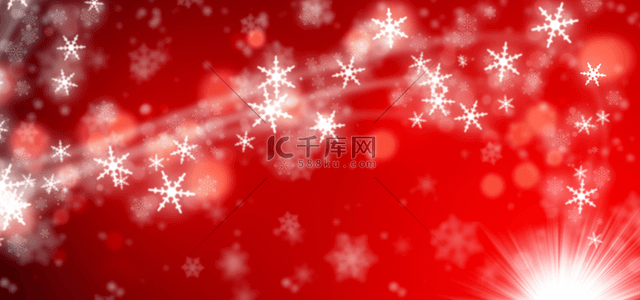 复古圣诞装饰背景图片_圣诞闪烁雪花红色光效背景