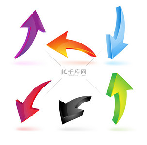 型男icon背景图片_Colorful 3d arrows