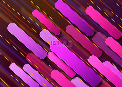商务几何抽象紫红渐变柱状背景