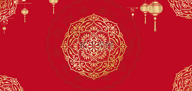 喜庆礼盒堆背景图片_春节新年新年底纹红色简约大气喜庆