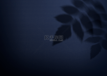 重叠面背景图片_树叶阴影植物纹理海军蓝背景