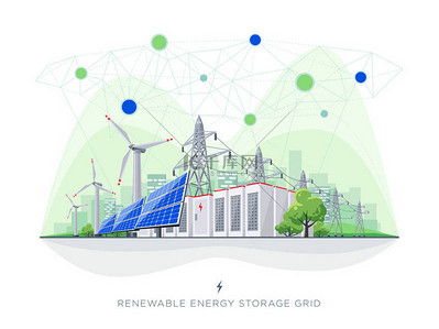 新型电网背景图片_可再生能源智能电网区块链互联系统