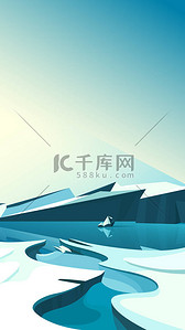 ice背景图片_Arctic landscape with frozen water.