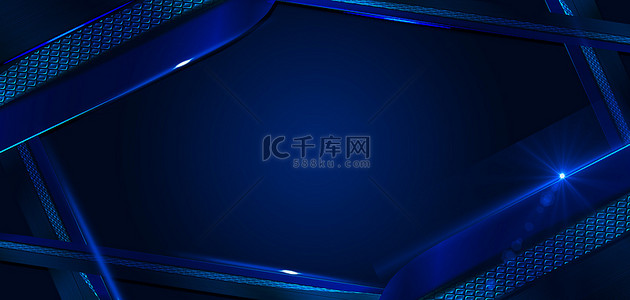 边框蓝色质感背景图片_商务背景大气商务