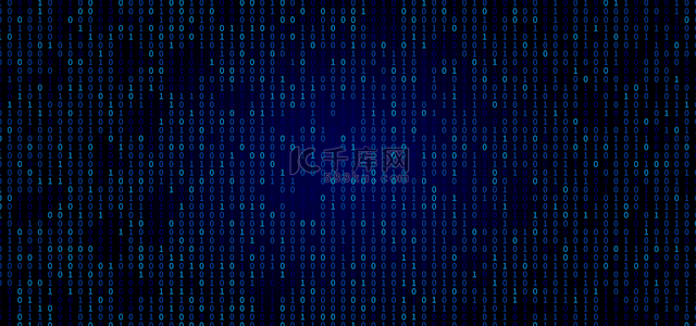 二进制代码背景图片_数字代码加密深蓝色科技背景