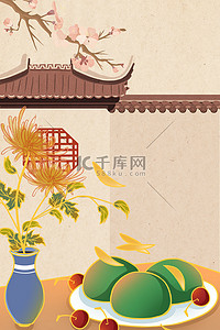 清明中国传统节日背景图片_清明花灰色中国风传统节日