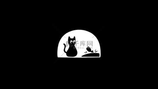 猫黑猫背景图片_猫咪背景黑猫鱼壁纸