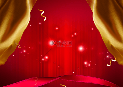 现场音乐会背景图片_红色立体感背景