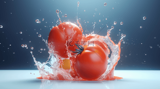 新鲜蔬菜西红柿创意广告