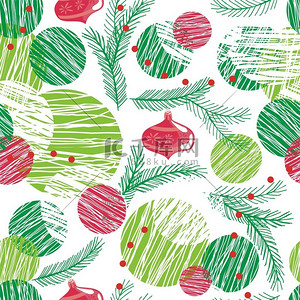 圣诞绿色背景背景图片_白色的无缝的圣诞树图案