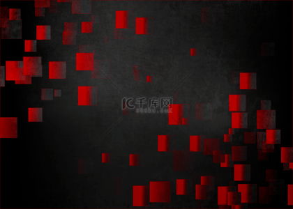 背景黑暗系背景图片_垃圾纹理红色方块线条几何抽象背景