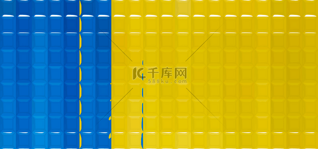 建筑冰块背景图片_抽象玻璃质感黄蓝撞色马赛克渐变背景