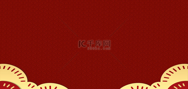 中国红中国风海报背景图片_祥云底纹云红色中国风海报