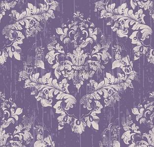 在超紫色向量中的锦缎图案纹理。皇家面料的背景。豪华背景装饰