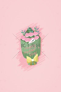 母亲节康乃馨粉色小清新海报背景