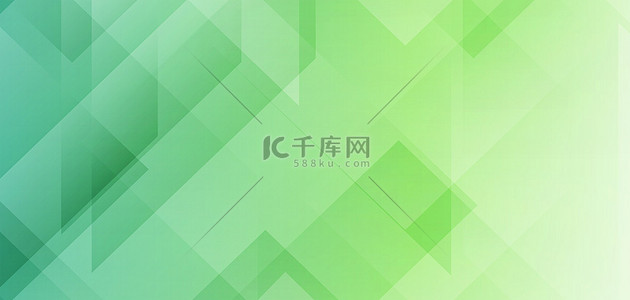简约几何绿色清新商务科技海报banner背景