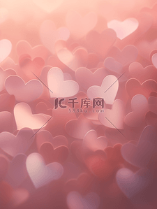 爱心形状七夕字体背景图片_爱心温馨暖心粉色甜蜜背景