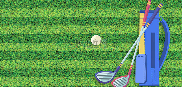 高尔夫球头像背景图片_绿色高端打高尔夫球高清背景