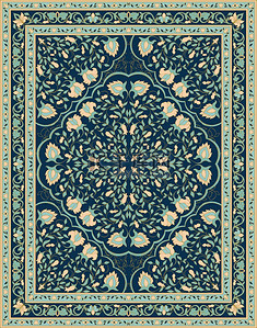 地毯的蓝色模板. 