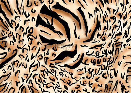 动物纹理背景图片_生动的动物印花豹纹