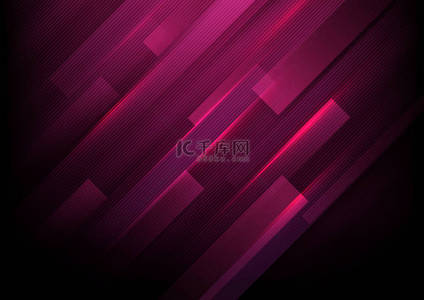 与紫色的灯光背景抽象矩形