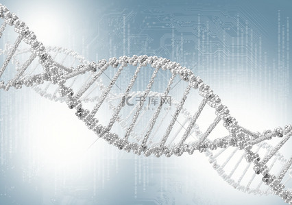 dna 螺旋结构的彩色背景