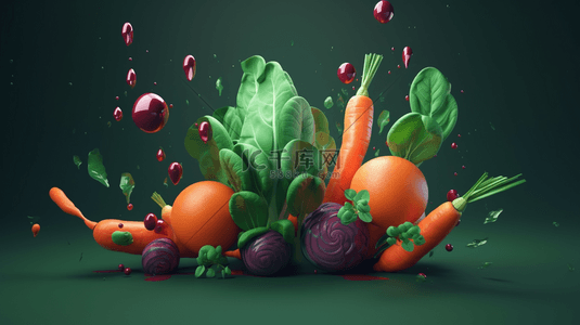 创意蔬菜背景图片_新鲜的创意蔬菜组合广告
