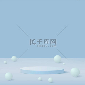 详情c4d背景图片_带有蓝色几何图形3D的背景摘要。矢量说明.