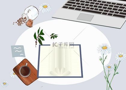 平铺花卉背景图片_菊花花束电脑工作台背景