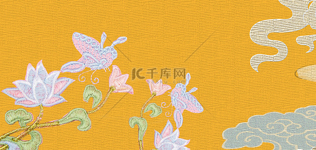 中国传统文化背景背景图片_复古中国风刺绣文化背景