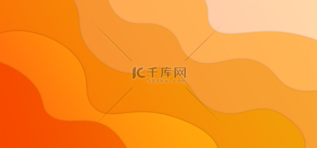 橙色背景插画背景图片_橙色背景简单抽象曲线背景