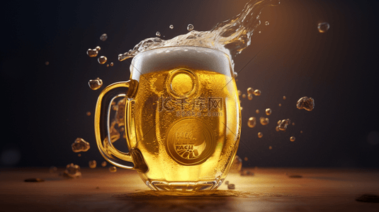 啤酒创意背景图片_夏季啤酒创意广告背景