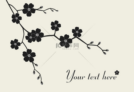 白色植物叶子图案背景图片_花卉背景